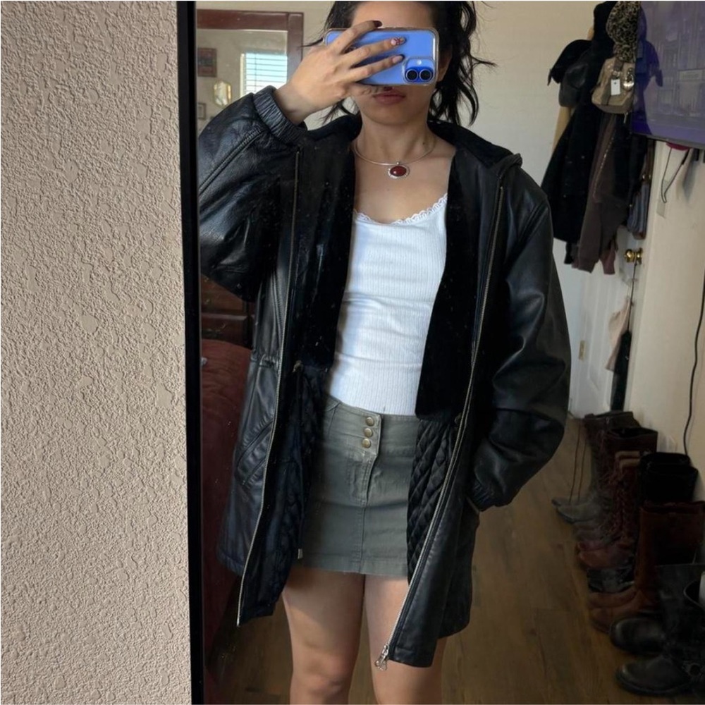Wilsons Leather Vintage Y2K Black Quilted Jacket